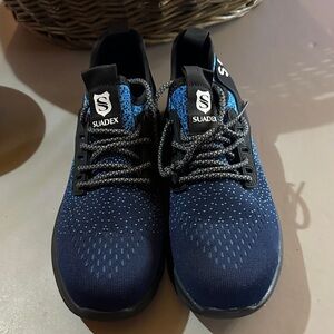 Navy Blue Steel Toe Shoes